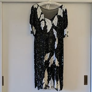 Vintage JK Laing sequin dress, late 80s/early 90s